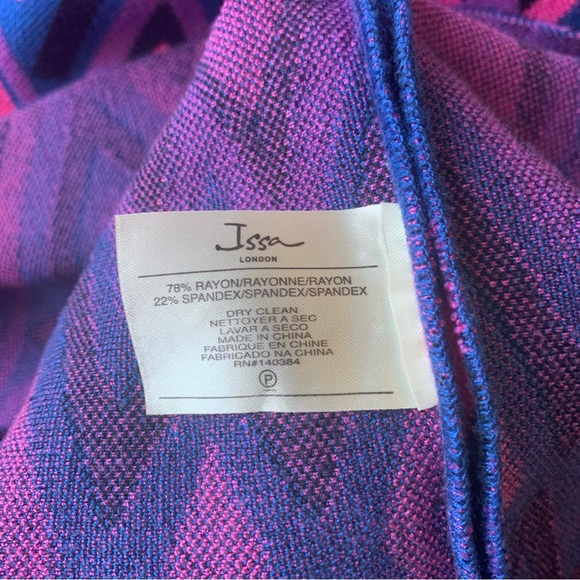 Issa London Knit Sleeveless Diamond Pattern Fit and Flare Skater Dress Med/Large - Picture 7 of 8